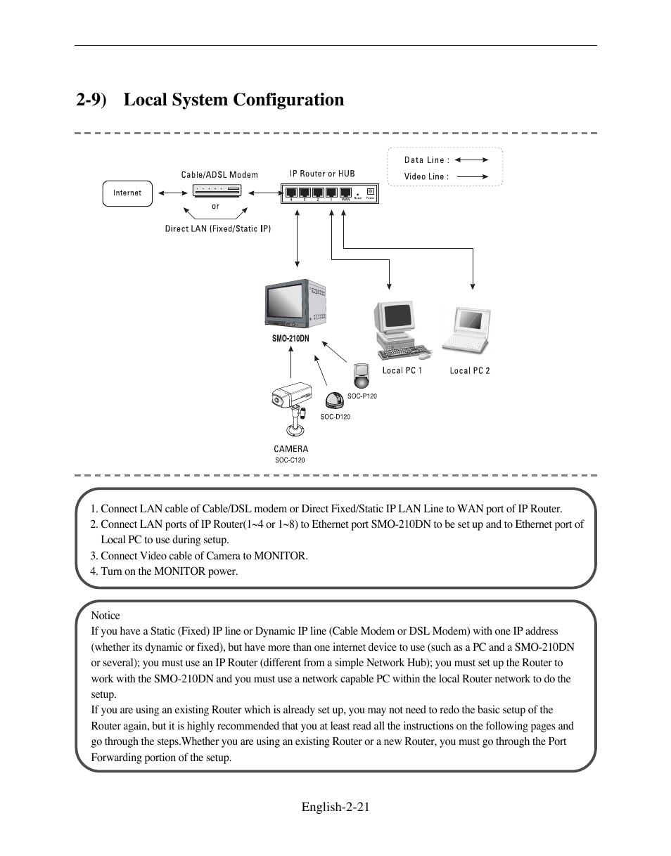 9) local system configuration | Samsung SMO-210DN User Manual | Page 35 / 138
