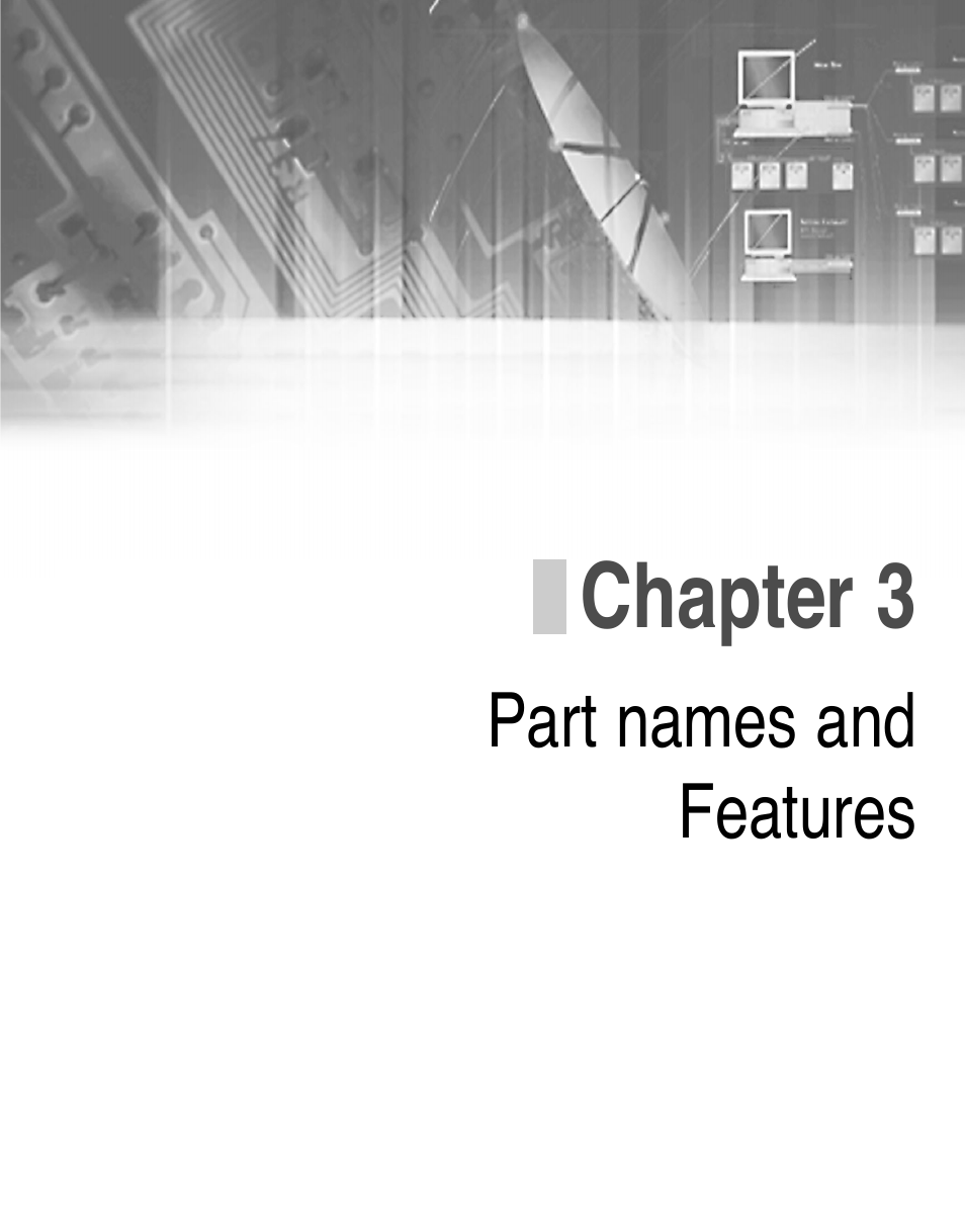 Chapter 3part names andfeatures, Chapter 3 | Samsung SMO-210DN User Manual | Page 39 / 138