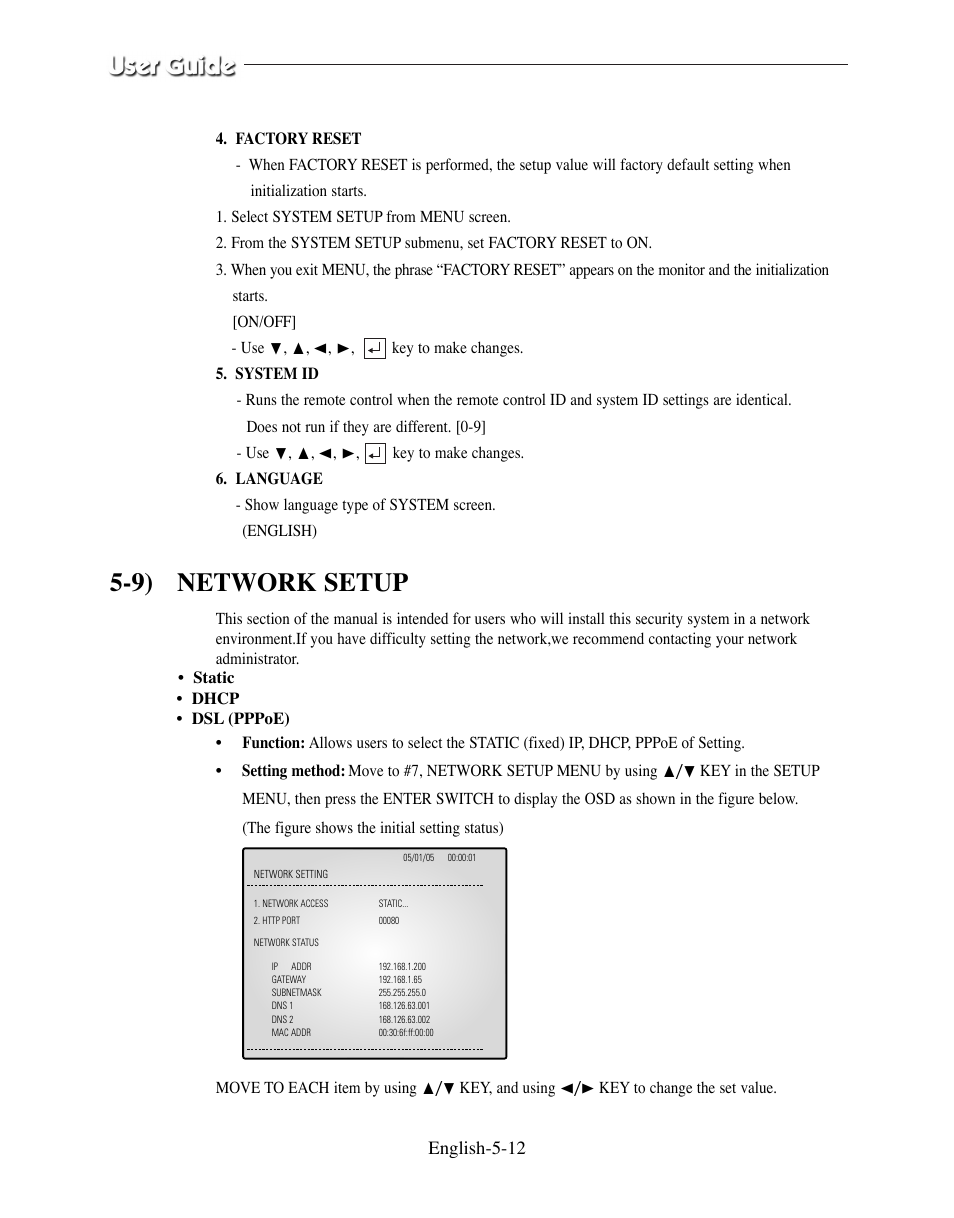 9) network setup, English-5-12 | Samsung SMO-210DN User Manual | Page 60 / 138