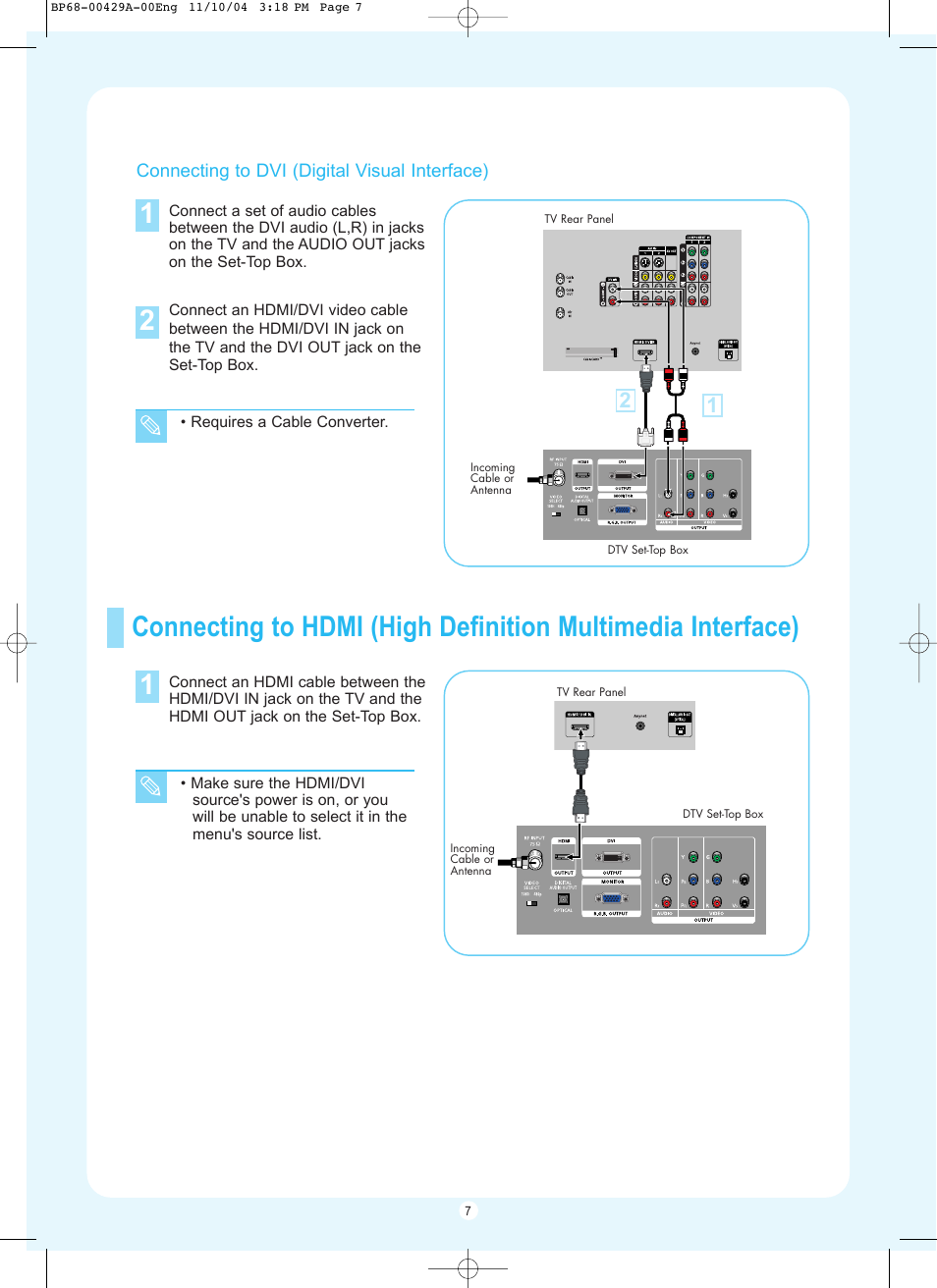 Samsung HL-P5067W User Manual | Page 7 / 16