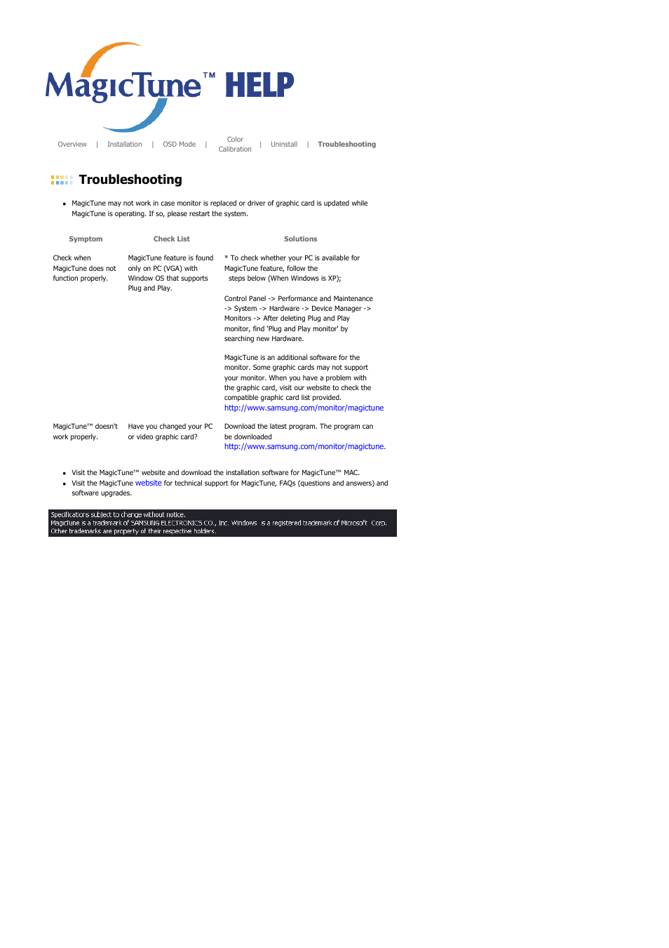 Troubleshooting | Samsung 204Ts User Manual | Page 50 / 76