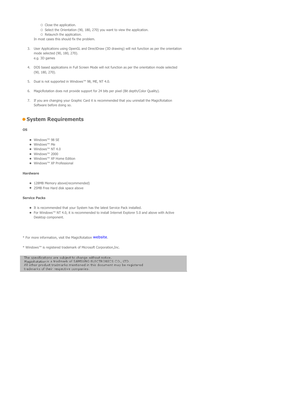 System requirements | Samsung 204Ts User Manual | Page 55 / 76