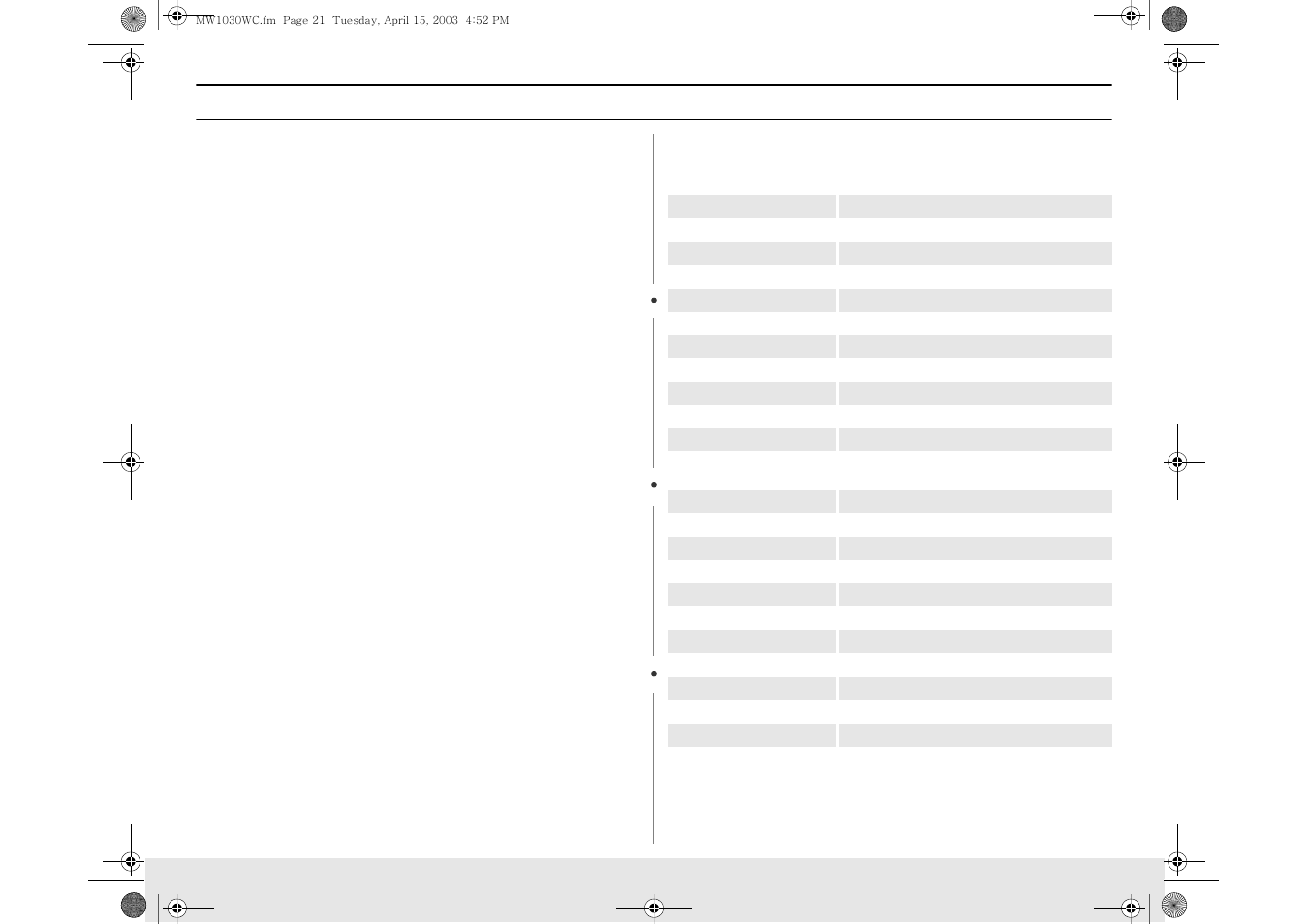 Appendix, Care and cleaning, Specifications | Samsung MW1030BC User Manual | Page 21 / 24