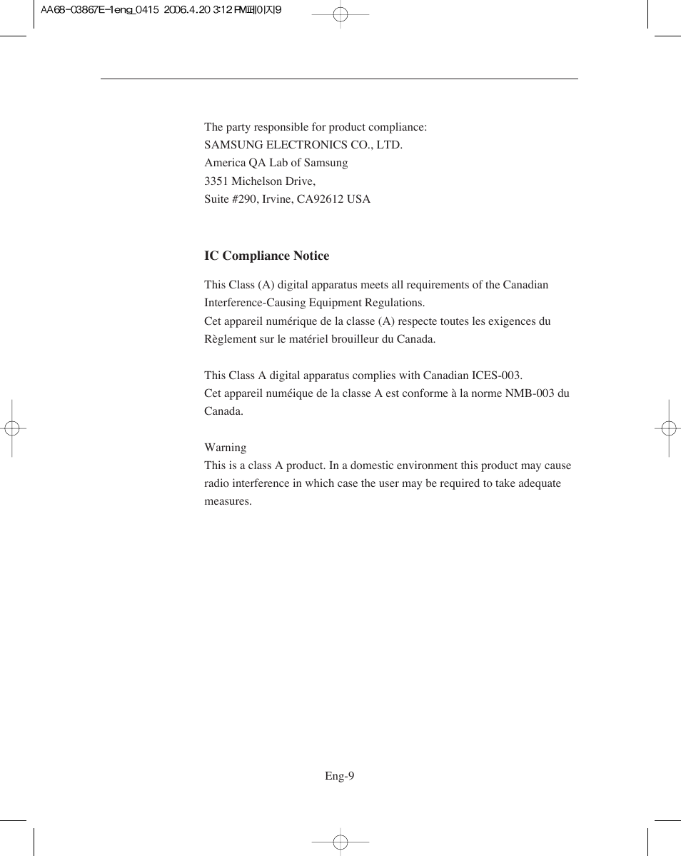 Samsung SMO-XAAV User Manual | Page 9 / 105