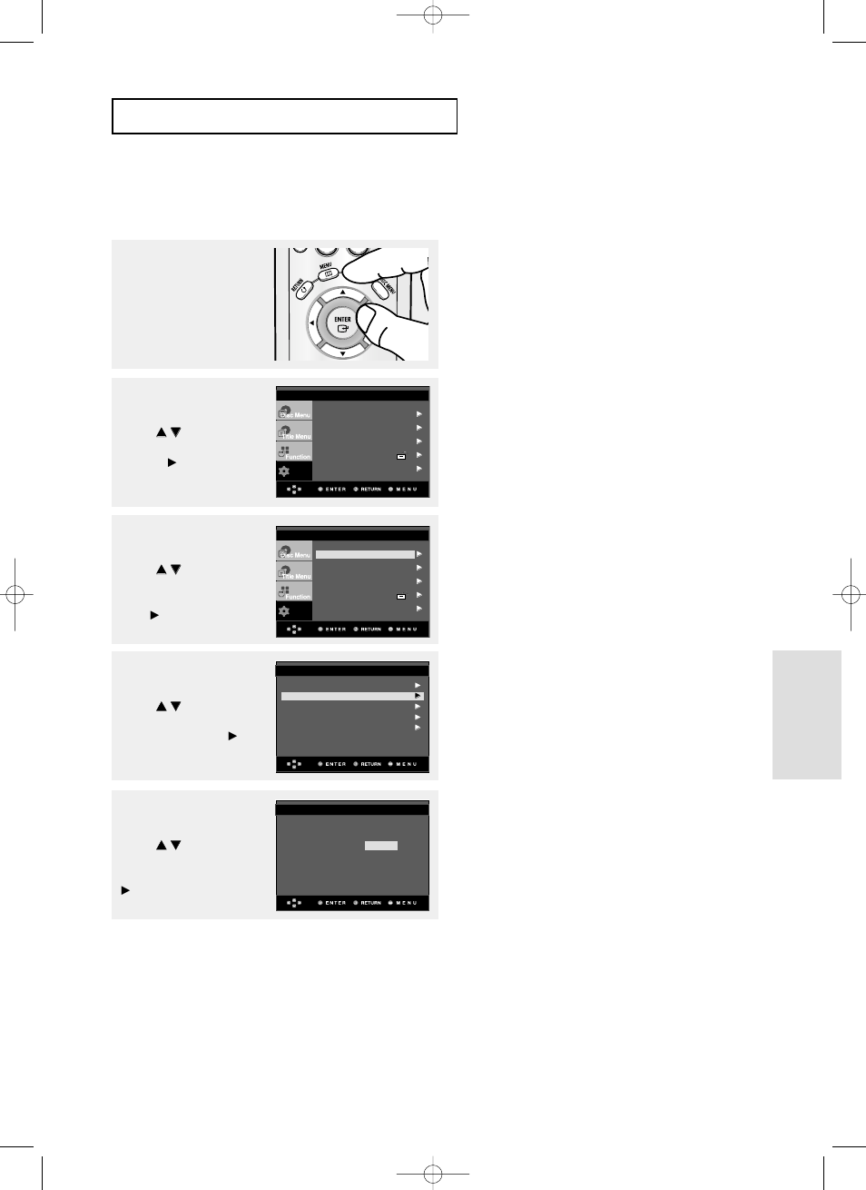 Setup-men ь д ndern s, Deu-47 | Samsung DVD-P355 User Manual | Page 108 / 246