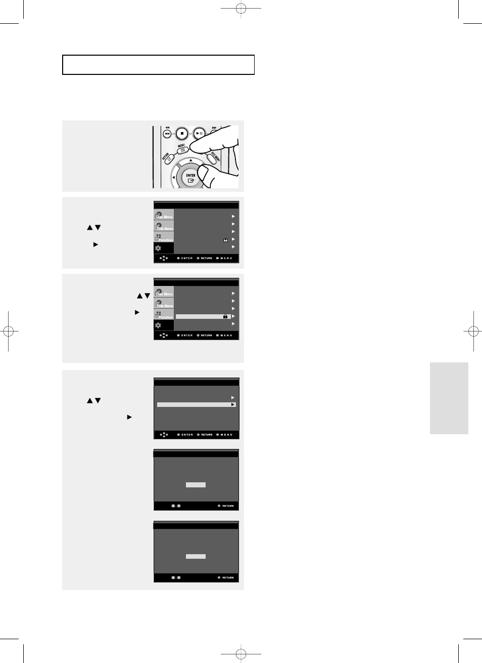 Setup-men ь д ndern s, Deu-57 | Samsung DVD-P355 User Manual | Page 118 / 246