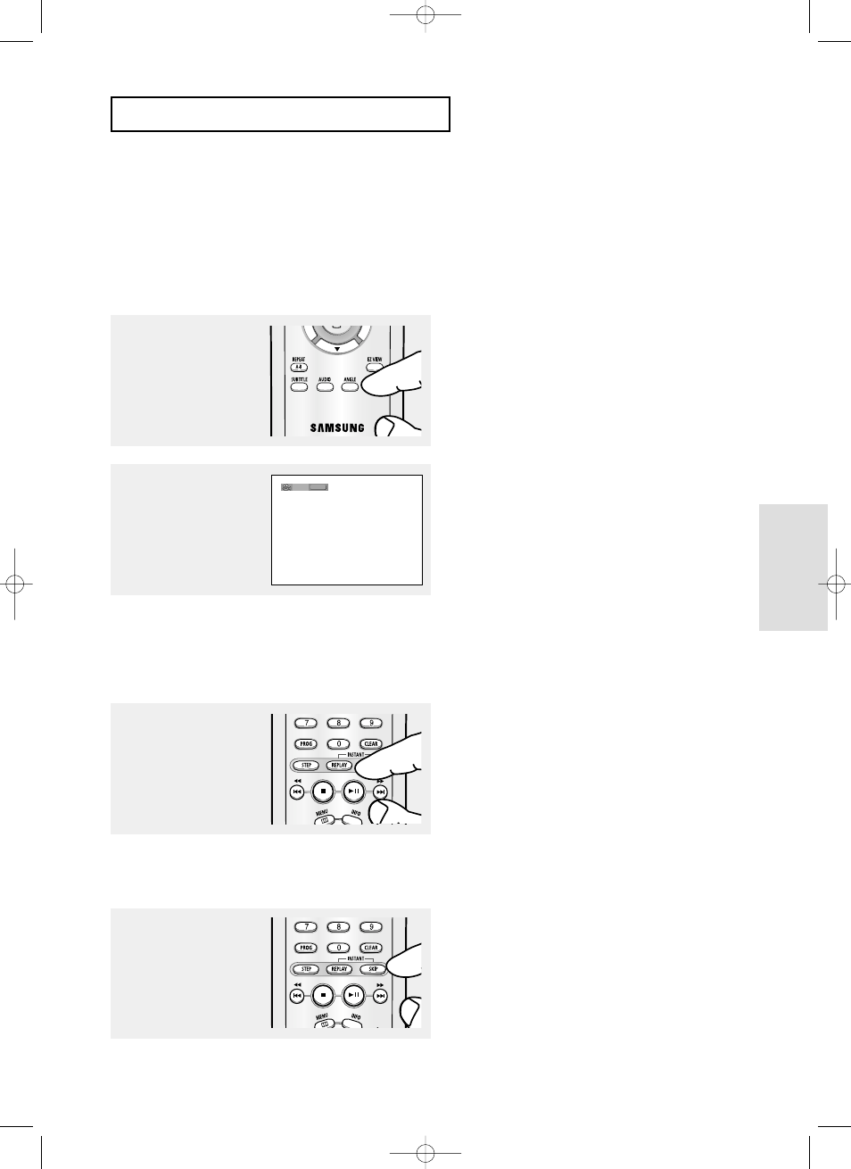 De camerahoek wijzigen, De functie passage direct herhalen/ skip, Speciale functies s | Samsung DVD-P355 User Manual | Page 214 / 246