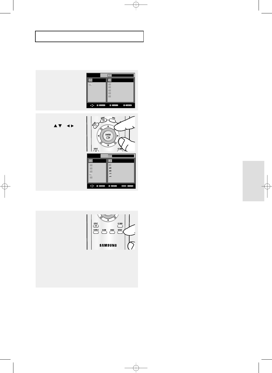 Mp3/wma playback, Advanced functions a, Eng-39 | Repeat/random playback | Samsung DVD-P355 User Manual | Page 39 / 246