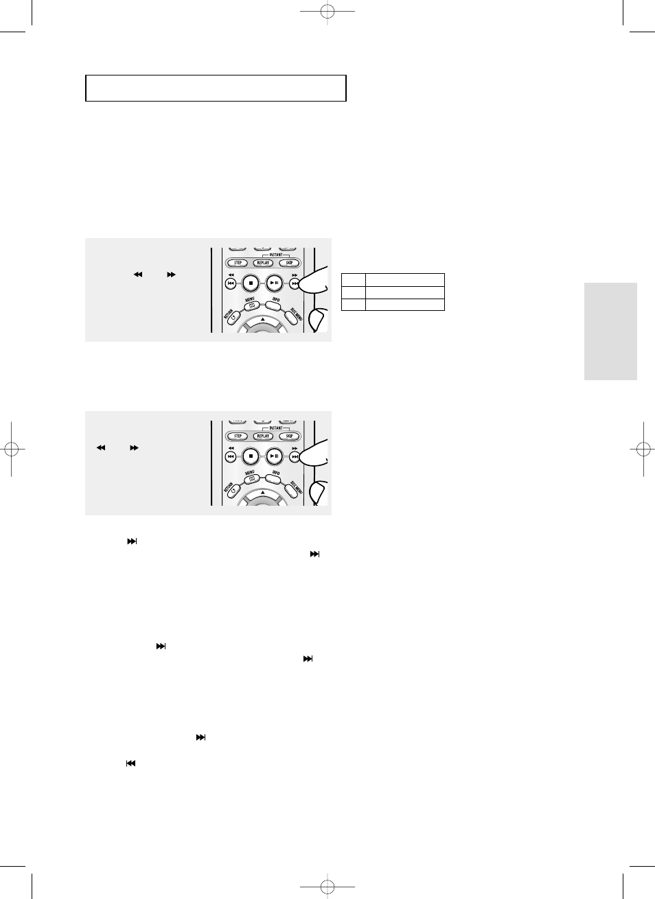 Such- und skip-funktionen verwenden, Grundfunktionen g | Samsung DVD-P355 User Manual | Page 80 / 246