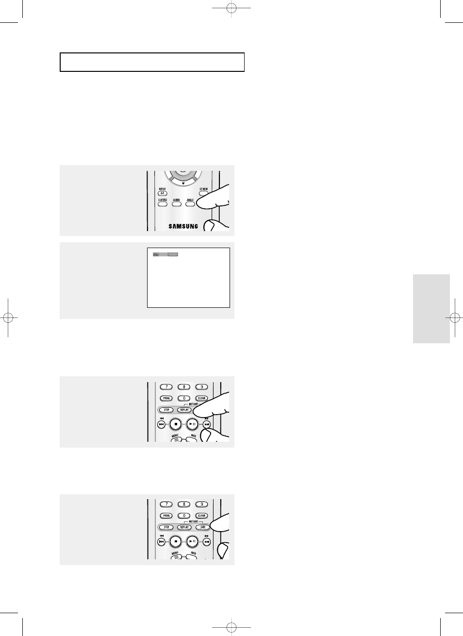 Kamerawinkel ändern, Funktion sofortige wiederholung/skip verwenden, Erweiterte funktionen e | Samsung DVD-P355 User Manual | Page 92 / 246