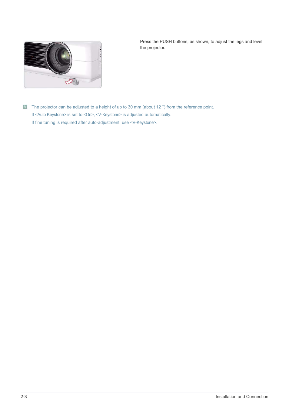3 leveling with adjustable feet, Leveling with adjustable feet -3 | Samsung SPH SP-M220 User Manual | Page 12 / 60