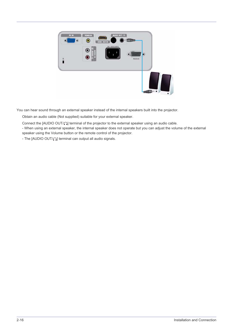 16 connecting an external speaker, Connecting an external speaker -16 | Samsung SPH SP-M220 User Manual | Page 32 / 60