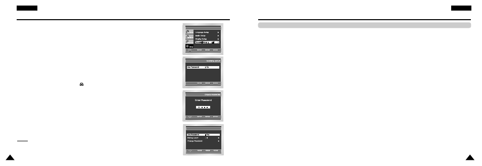 Setting up the parental control, Reference, Cautionary notes | Samsung DVD-L300WDEU User Manual | Page 29 / 34