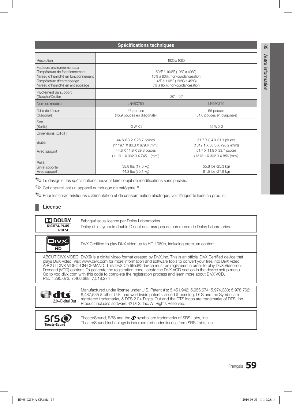 Samsung 750 User Manual | Page 181 / 184