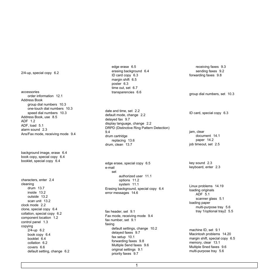 Index, Ndex | Samsung SCX-6322DN User Manual | Page 101 / 148