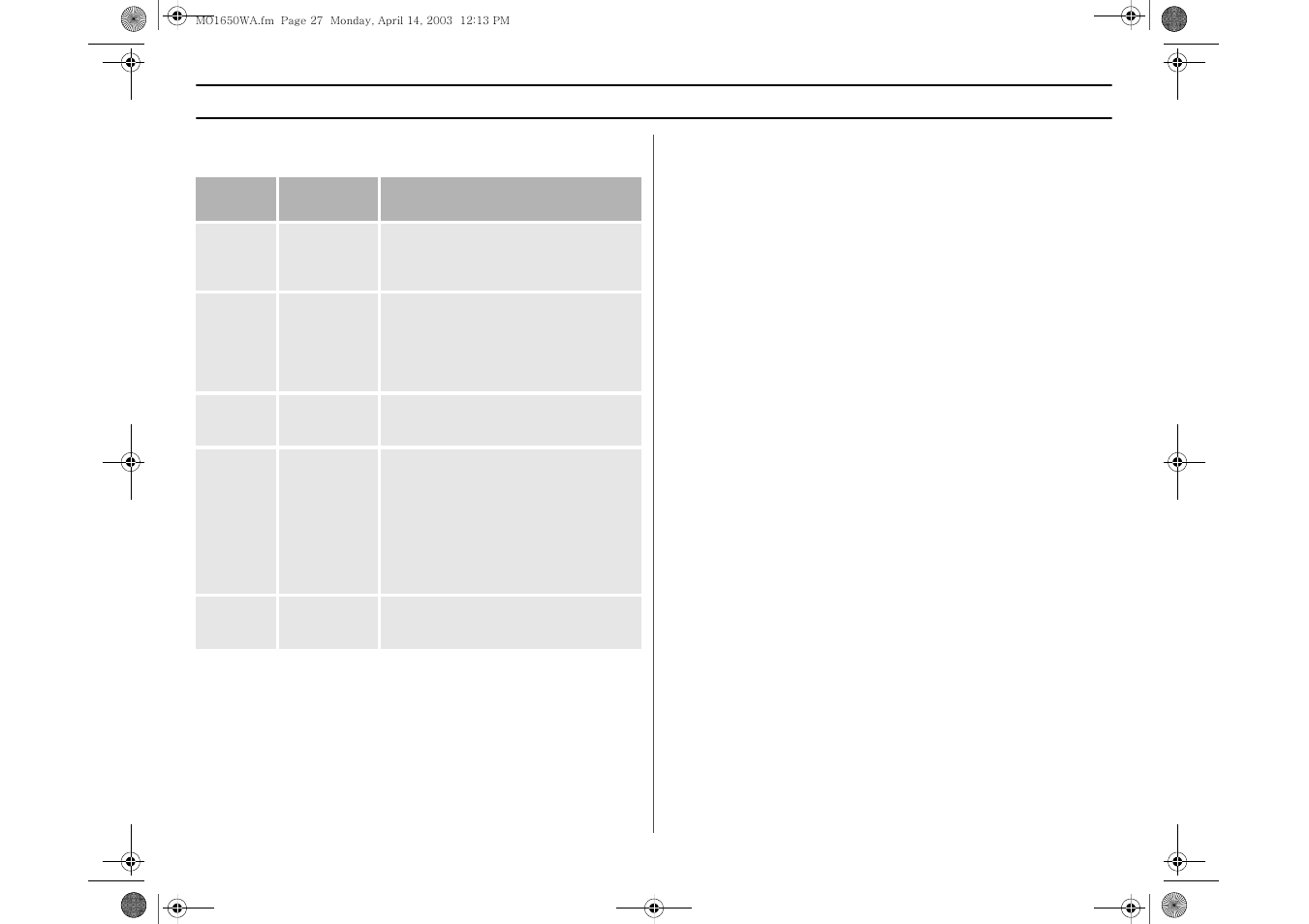 Cooking instructions | Samsung MO1650WA User Manual | Page 27 / 36