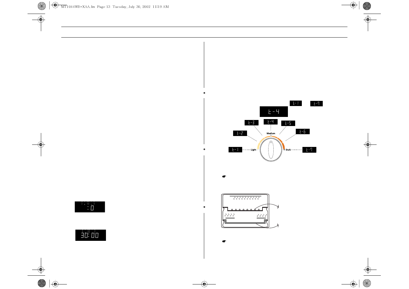 Operation | Samsung MT1044WBBB/CB User Manual | Page 13 / 36