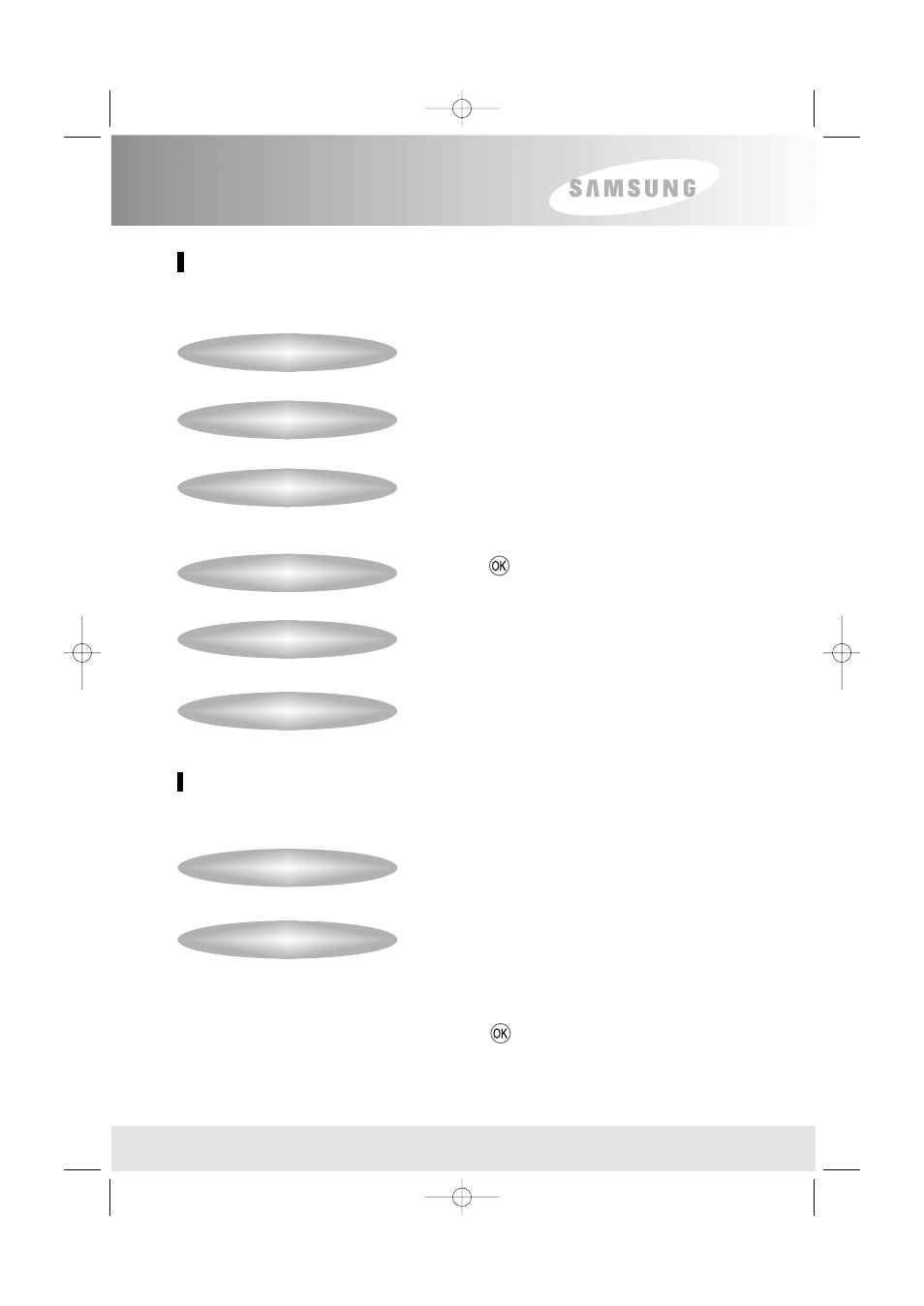 Setting up your system, Automatic channel search for a satellite, Manual channel search for a transponder | Samsung SFT-503 User Manual | Page 15 / 40
