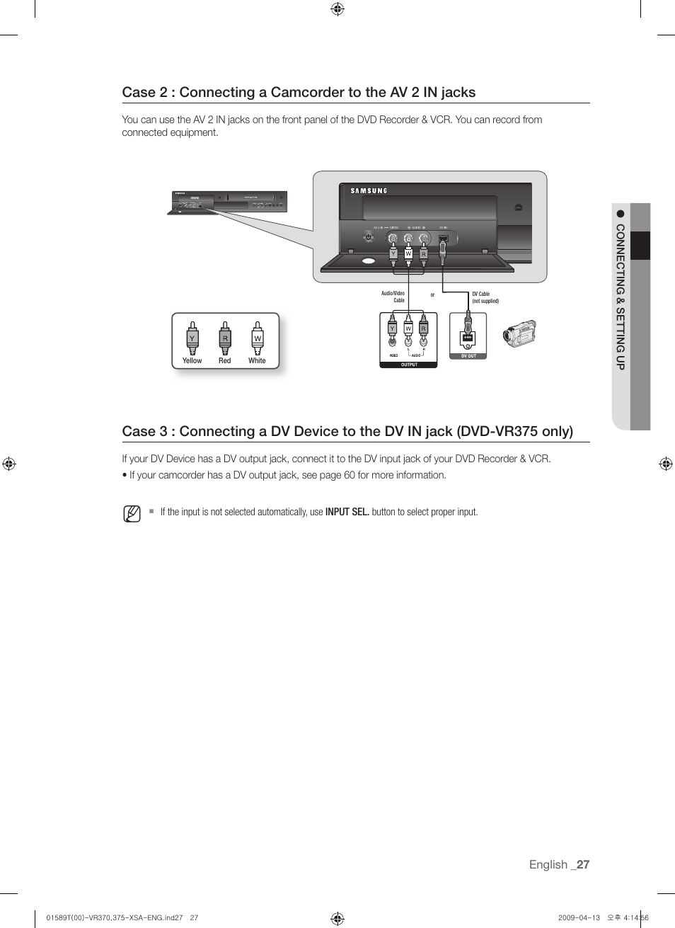 Samsung DVD-VR375 User Manual | Page 27 / 85