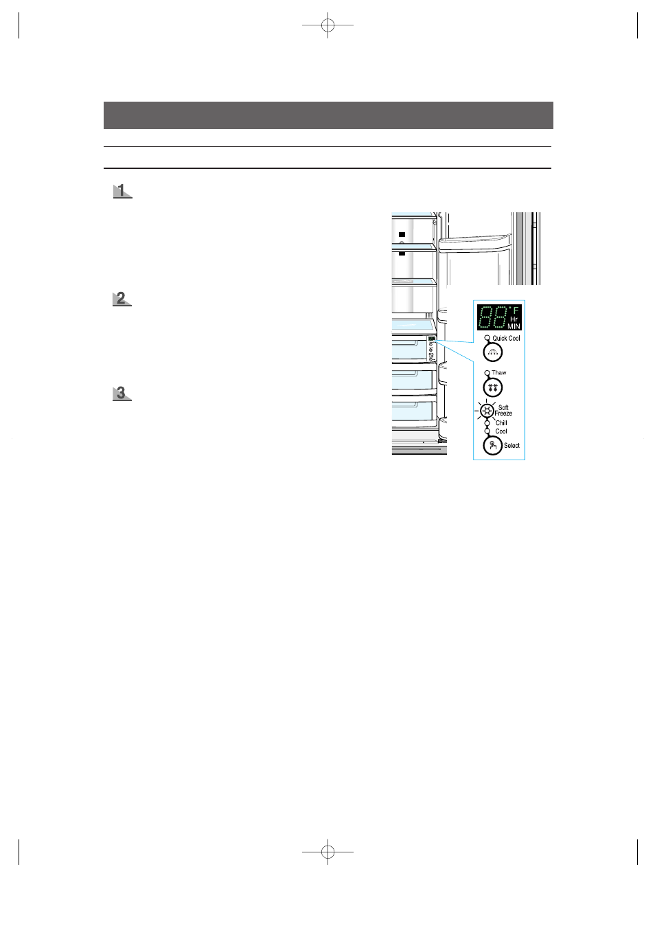 Coolselect zone, Drawer guide, Select” button | Samsung HomePAD RH2777AT User Manual | Page 12 / 61