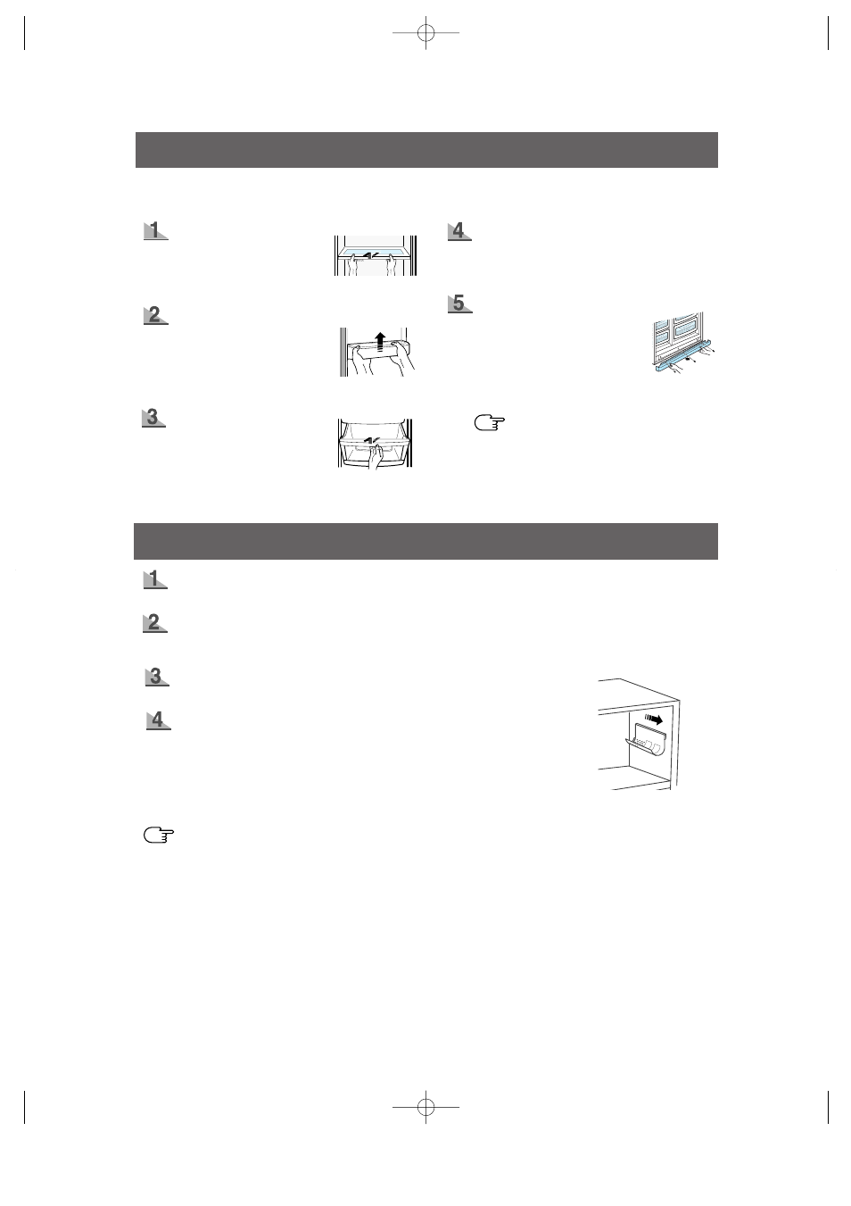 Removing the freezer accessories, Removing the refrigerator accessories | Samsung HomePAD RH2777AT User Manual | Page 14 / 61