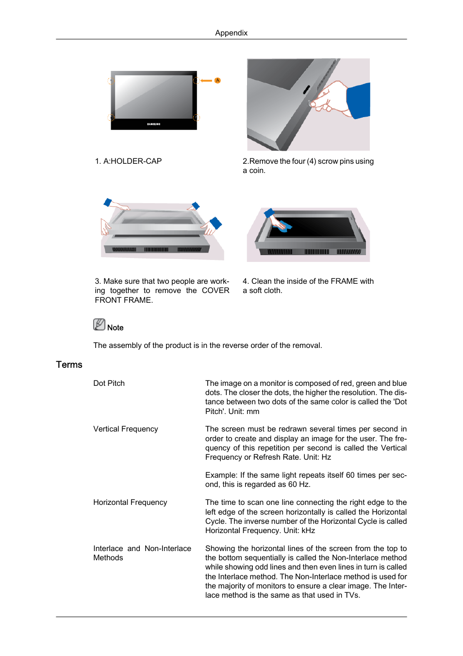 Terms | Samsung 460DR-S User Manual | Page 115 / 117