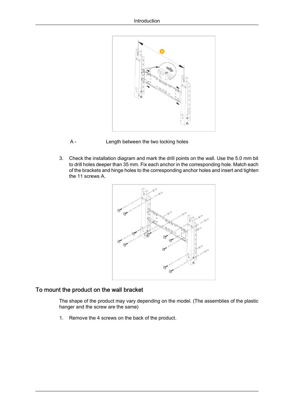 To mount the product on the wall bracket | Samsung 460DR-S User Manual | Page 24 / 117