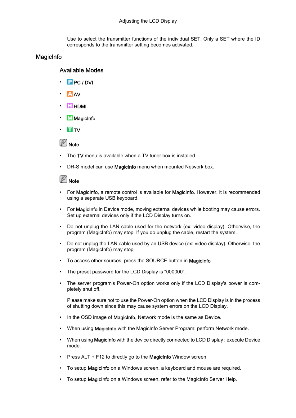 Magicinfo | Samsung 460DR-S User Manual | Page 94 / 117