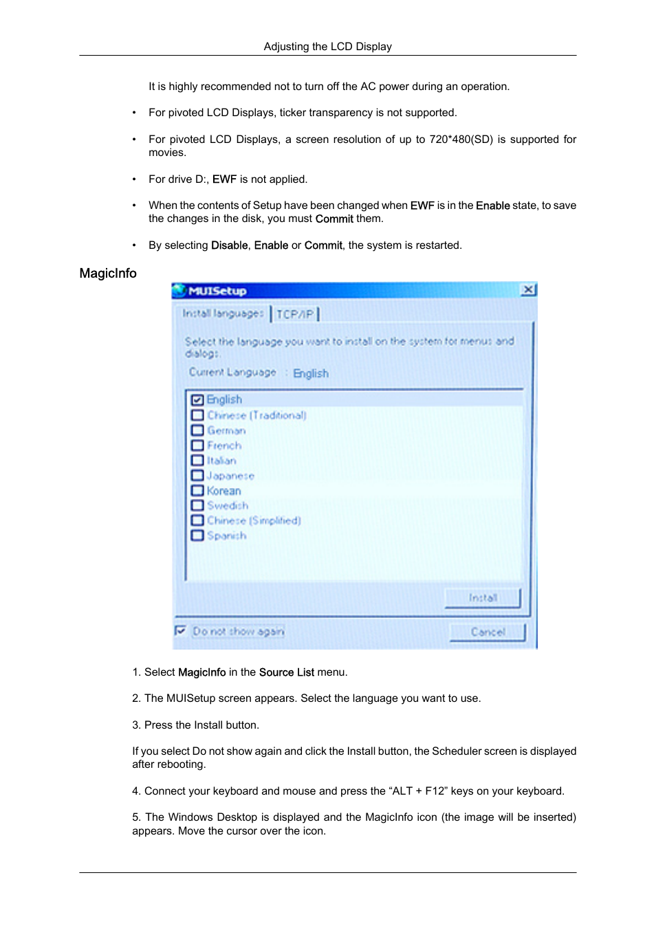 Magicinfo | Samsung 460DR-S User Manual | Page 95 / 117