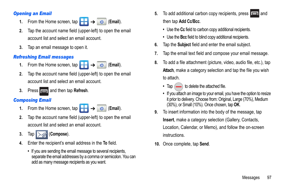 Samsung GALAXY S SGH-T989D User Manual | Page 105 / 223