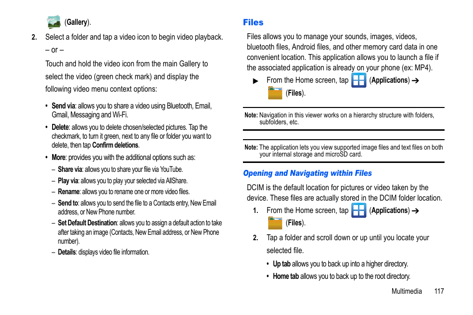 Files | Samsung GALAXY S SGH-T989D User Manual | Page 125 / 223