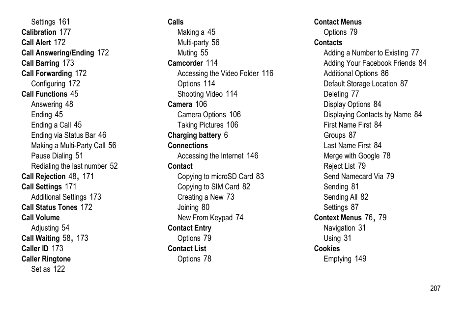 Samsung GALAXY S SGH-T989D User Manual | Page 215 / 223