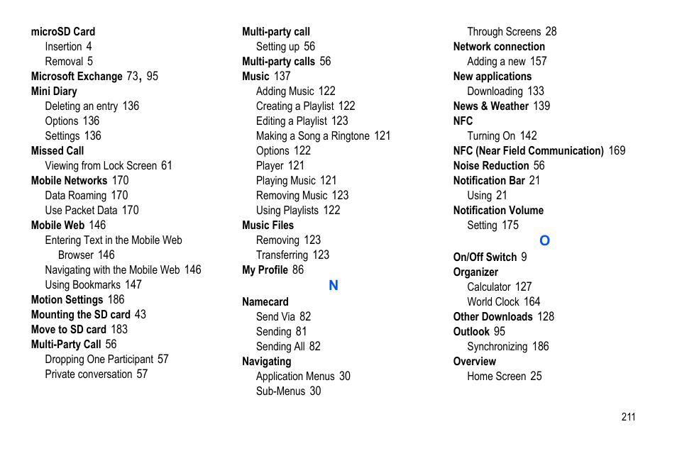 Samsung GALAXY S SGH-T989D User Manual | Page 219 / 223