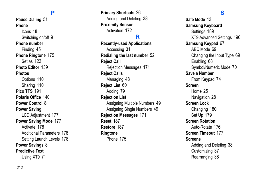 Samsung GALAXY S SGH-T989D User Manual | Page 220 / 223