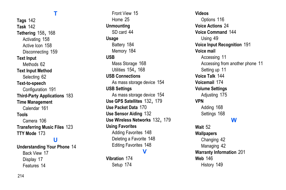 Samsung GALAXY S SGH-T989D User Manual | Page 222 / 223
