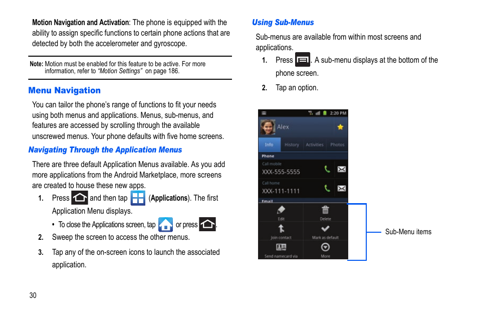 Menu navigation | Samsung GALAXY S SGH-T989D User Manual | Page 38 / 223