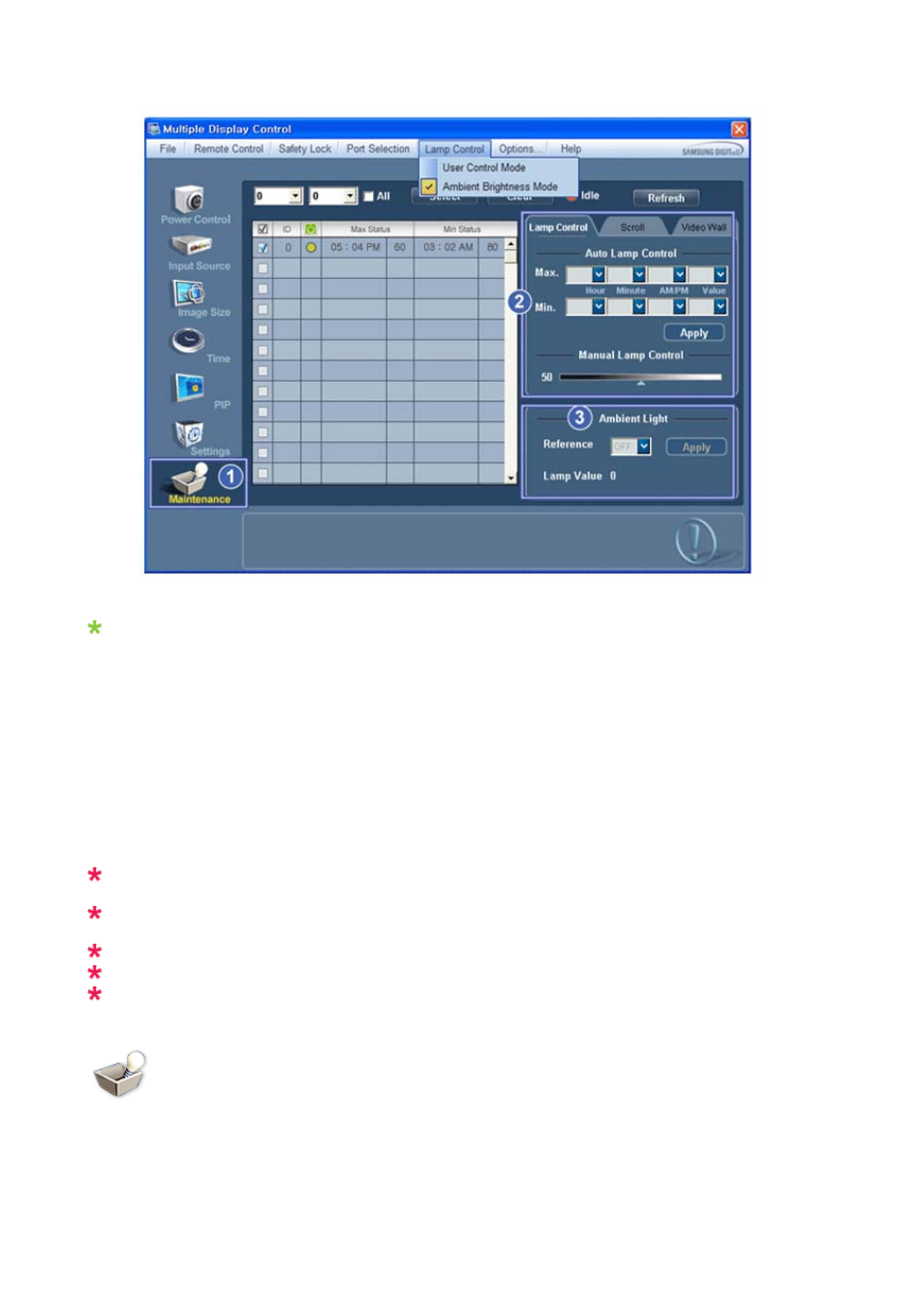 Maintenance scroll | Samsung P63FP-2 User Manual | Page 60 / 117