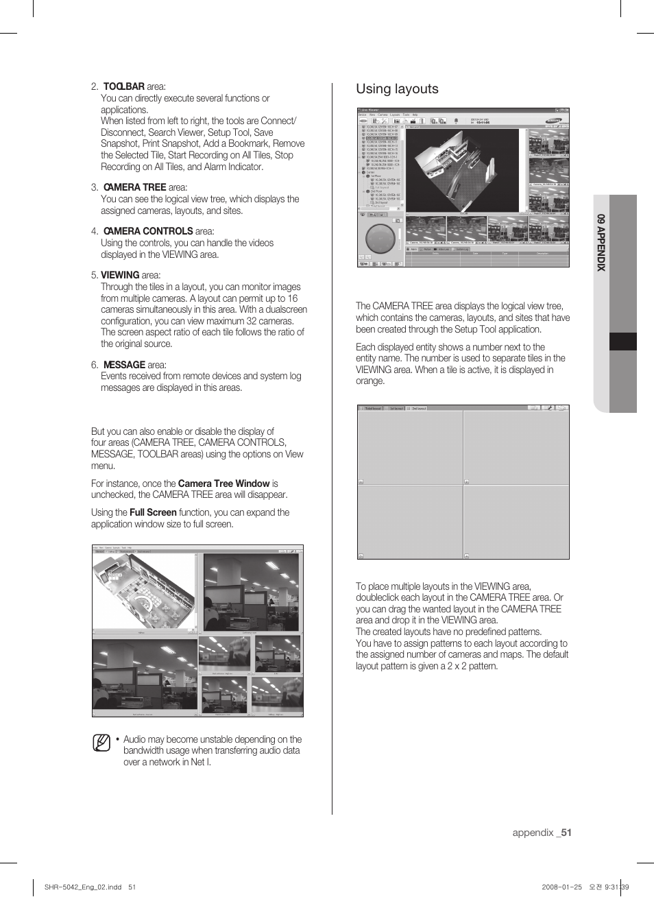 Using layouts | Samsung SHR-5040 User Manual | Page 55 / 92
