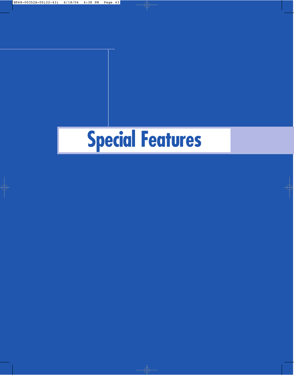 Special features | Samsung HL-P5085W User Manual | Page 43 / 91