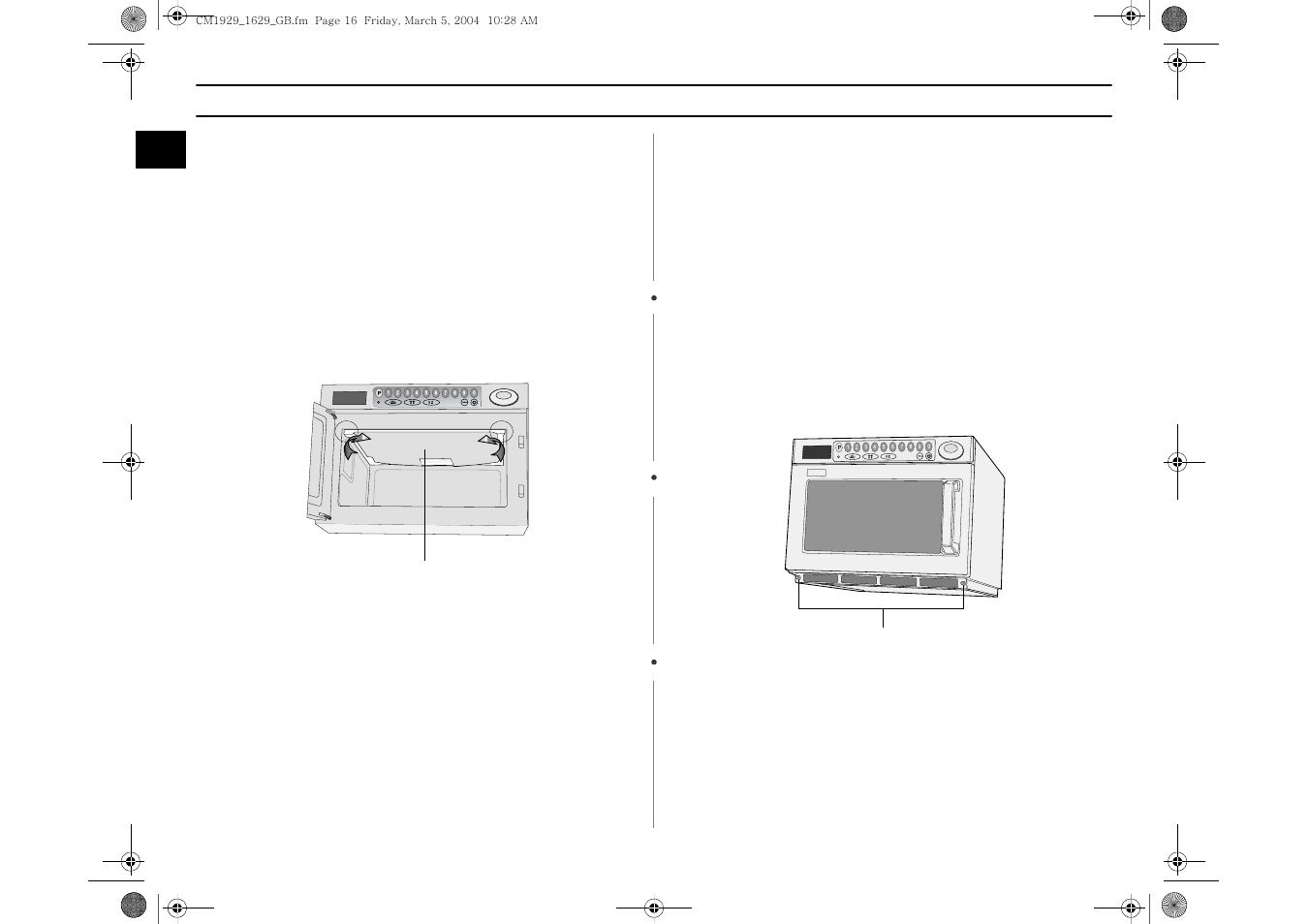 Care of your microwave oven (continued) | Samsung CM1629 User Manual | Page 16 / 24
