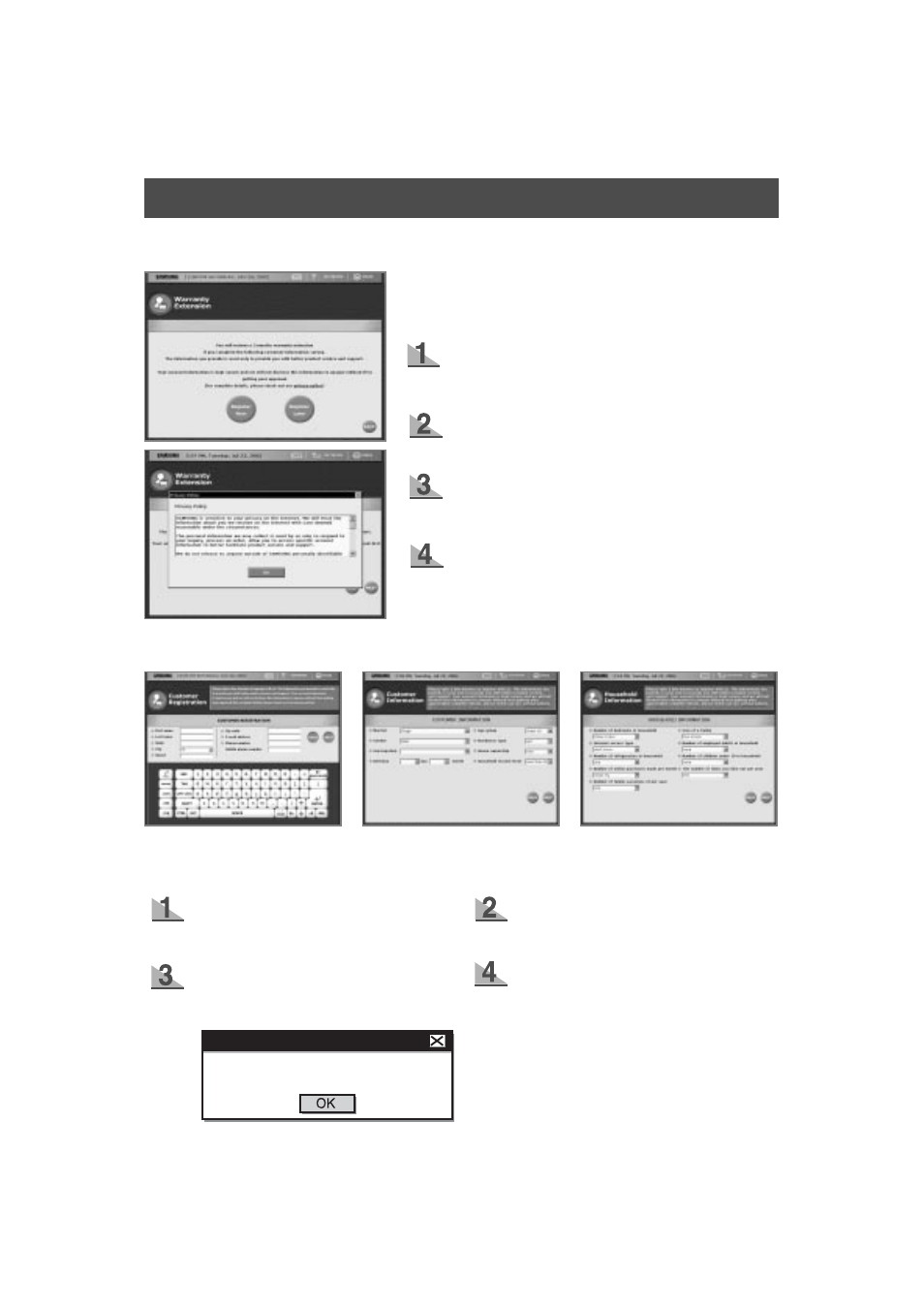 User interface, Permission, Customer registration and information | Samsung HomePAD HP2777AT User Manual | Page 33 / 61