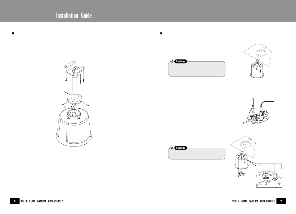Installation guide, Ceiling mounting, Sth- 128pe (concealed housing) | Samsung STH-160PI User Manual | Page 5 / 8