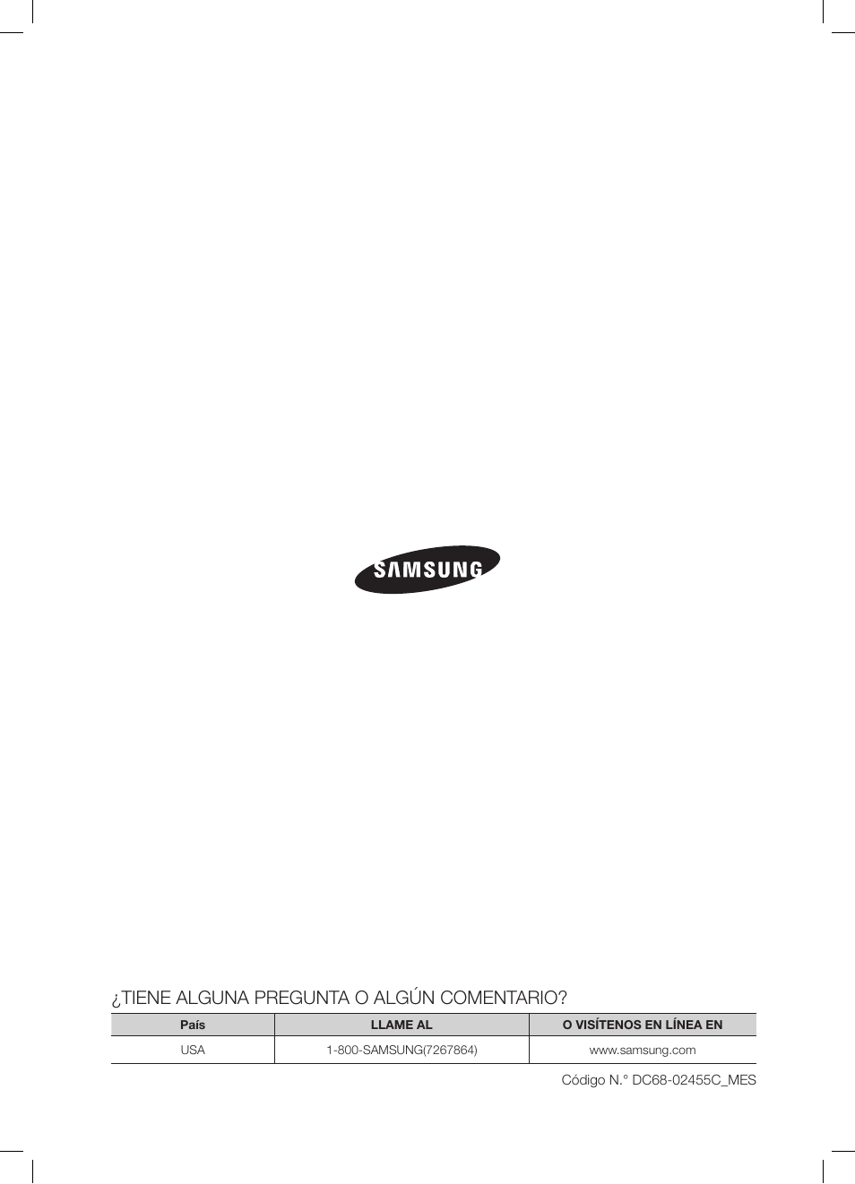 Tiene alguna pregunta o algún comentario | Samsung WF-J1254 User Manual | Page 48 / 48