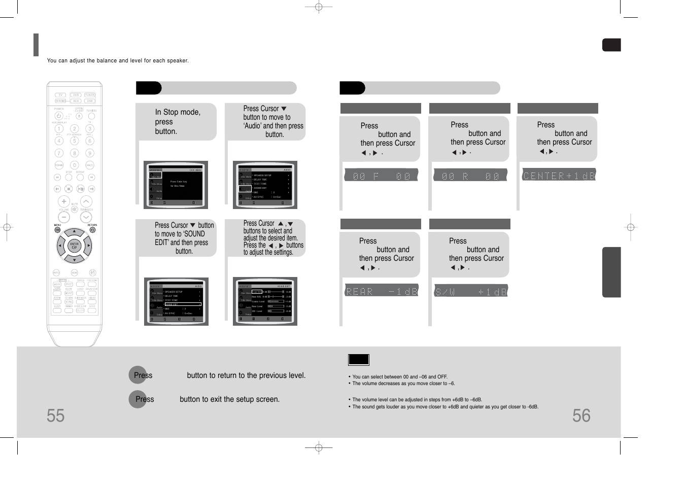 Setting the audio | Samsung HT-THQ25 User Manual | Page 29 / 39