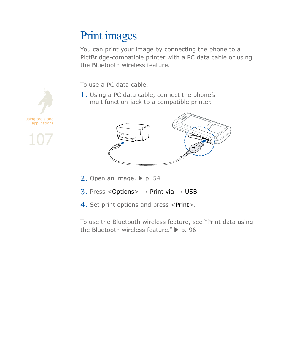 Print images | Samsung SOUL SGH-U900 User Manual | Page 108 / 152