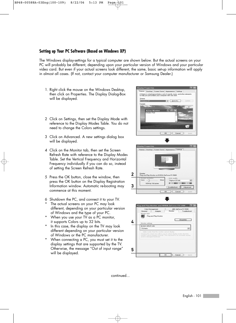 Samsung HL-S5087W User Manual | Page 101 / 132