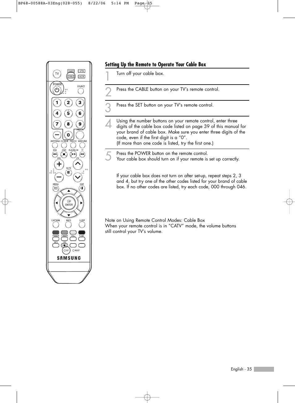 Samsung HL-S5087W User Manual | Page 35 / 132