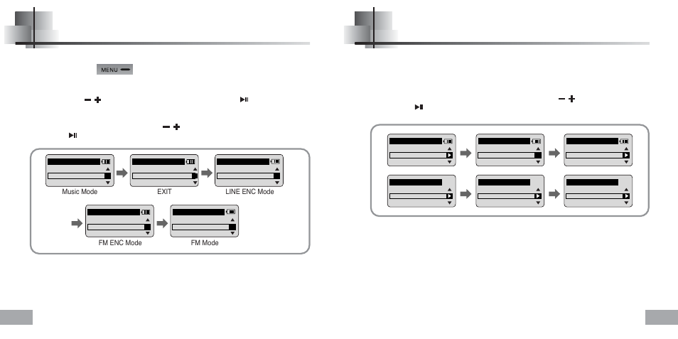 Changing modes, Setting advanced functions | Samsung YEPP Sports YP-60H User Manual | Page 22 / 34
