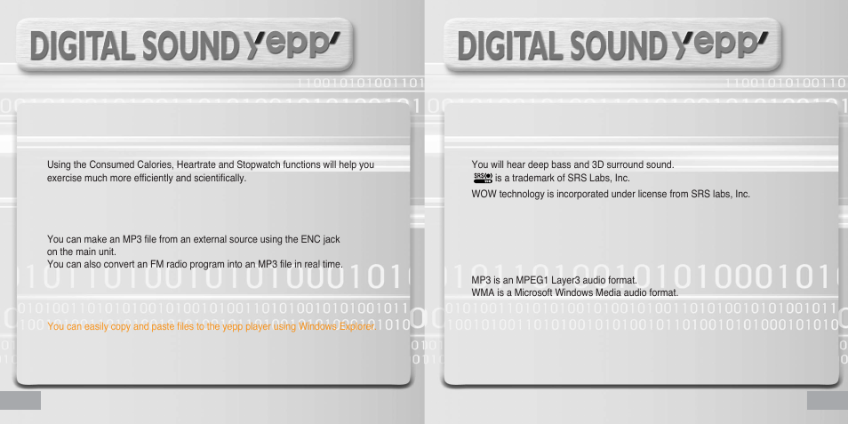 Sports function support, Encoding function, Removable storage device | 3d surround sound, Mp3 & wma playback | Samsung YEPP Sports YP-60H User Manual | Page 5 / 34