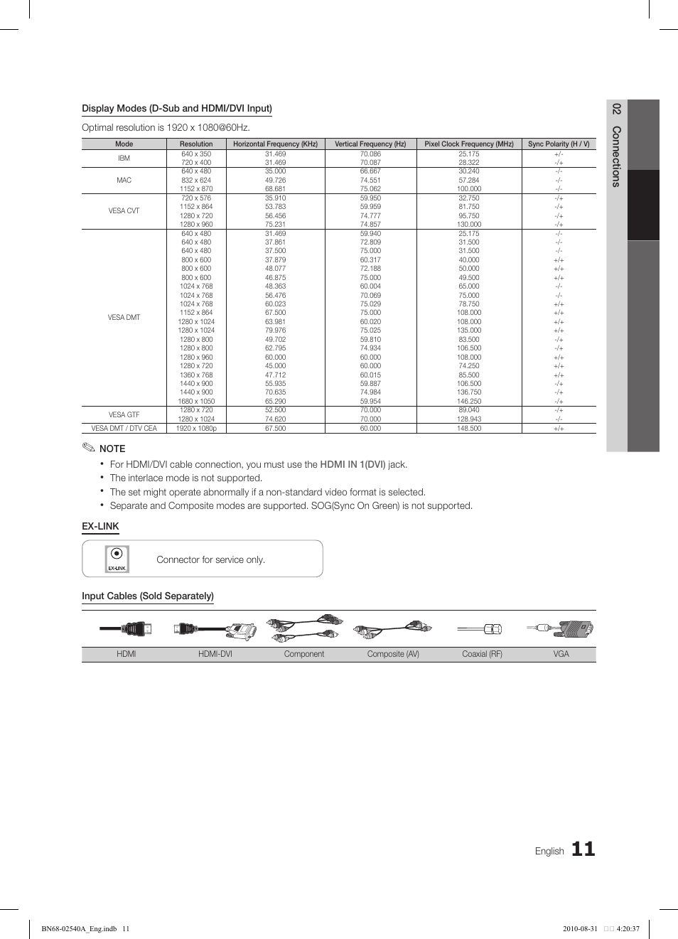02 connections | Samsung 540 User Manual | Page 11 / 41